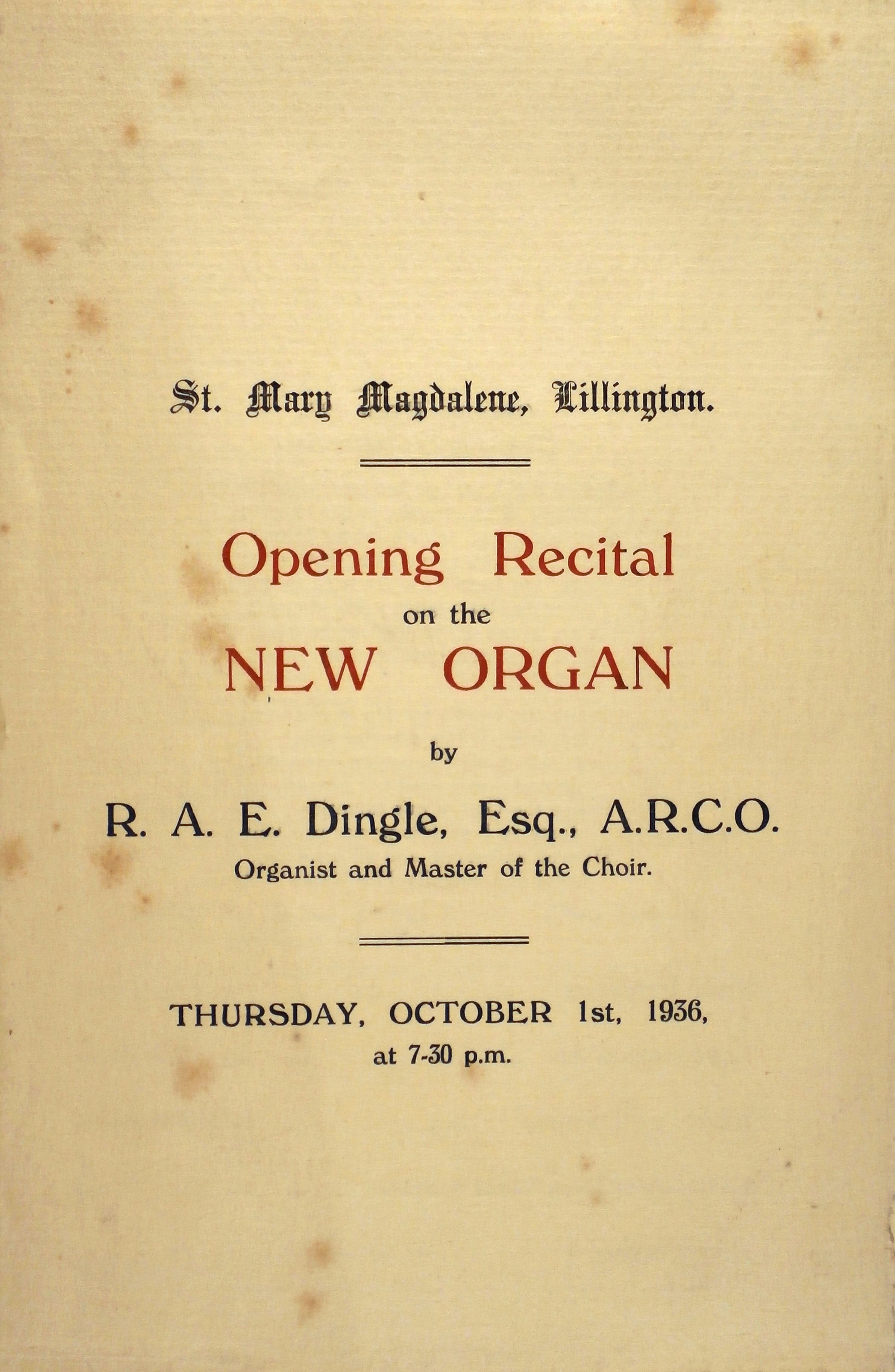Opening Recital